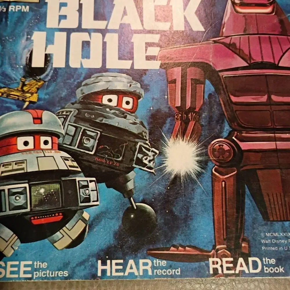 Walt Disney Children's Read-Along Book and Record of The Black Hole 1979 Classic